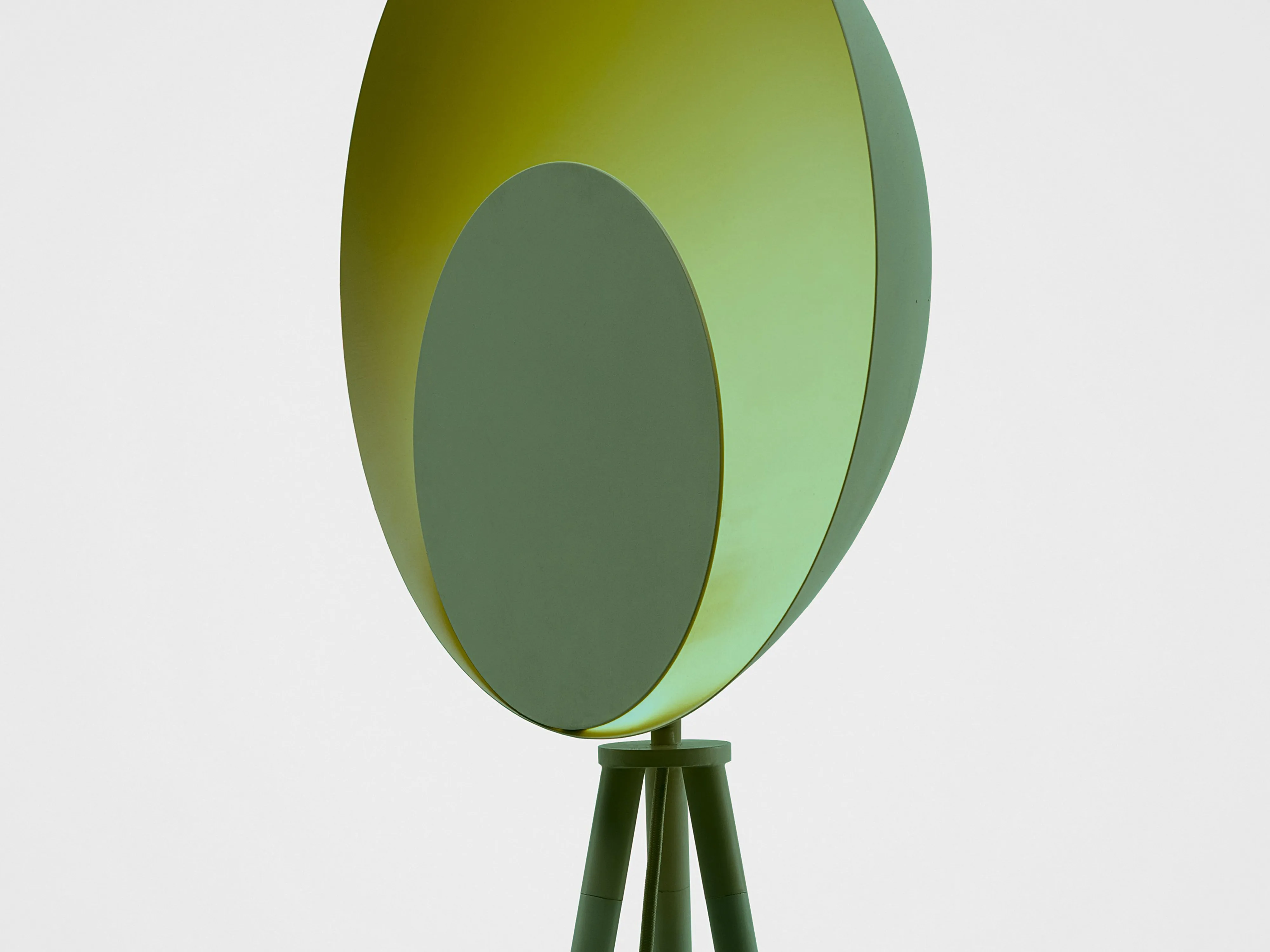 Olive green diffuser floor lamp