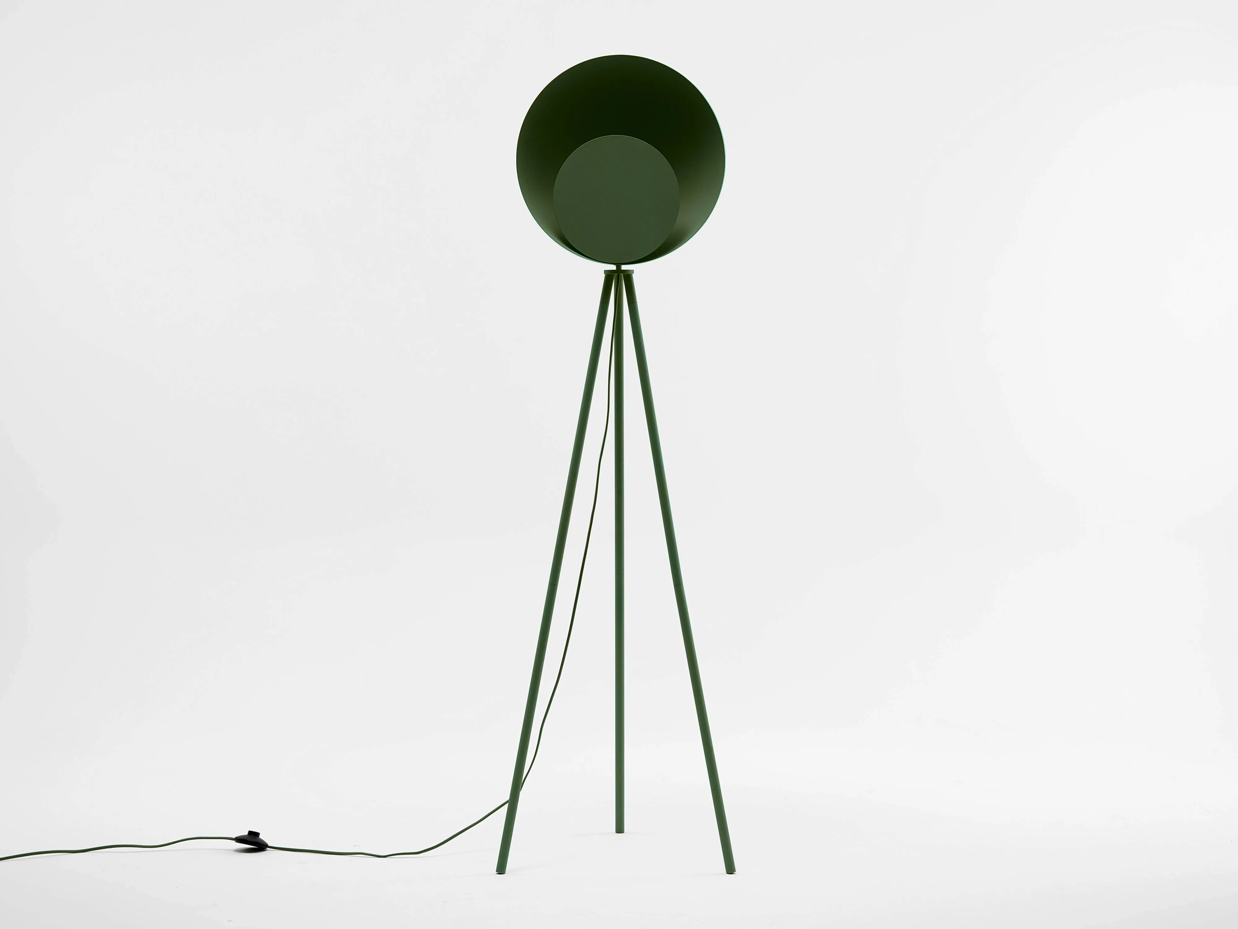 Olive green diffuser floor lamp