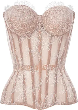 Perfect Corset NYC OVERBUST Mesh Corset Top Lace up with 15 Steel Boned