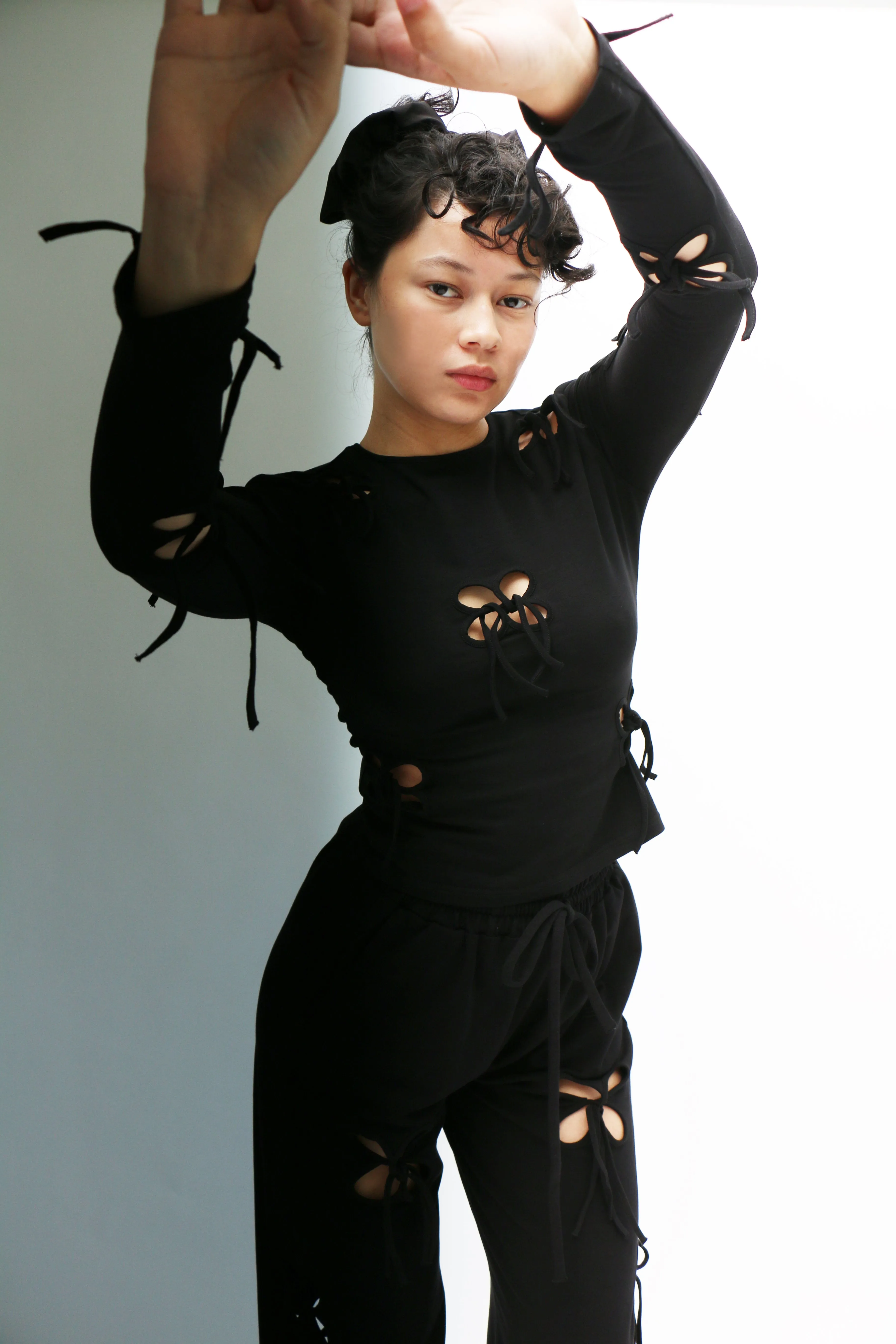Petal Black Long Sleeve
