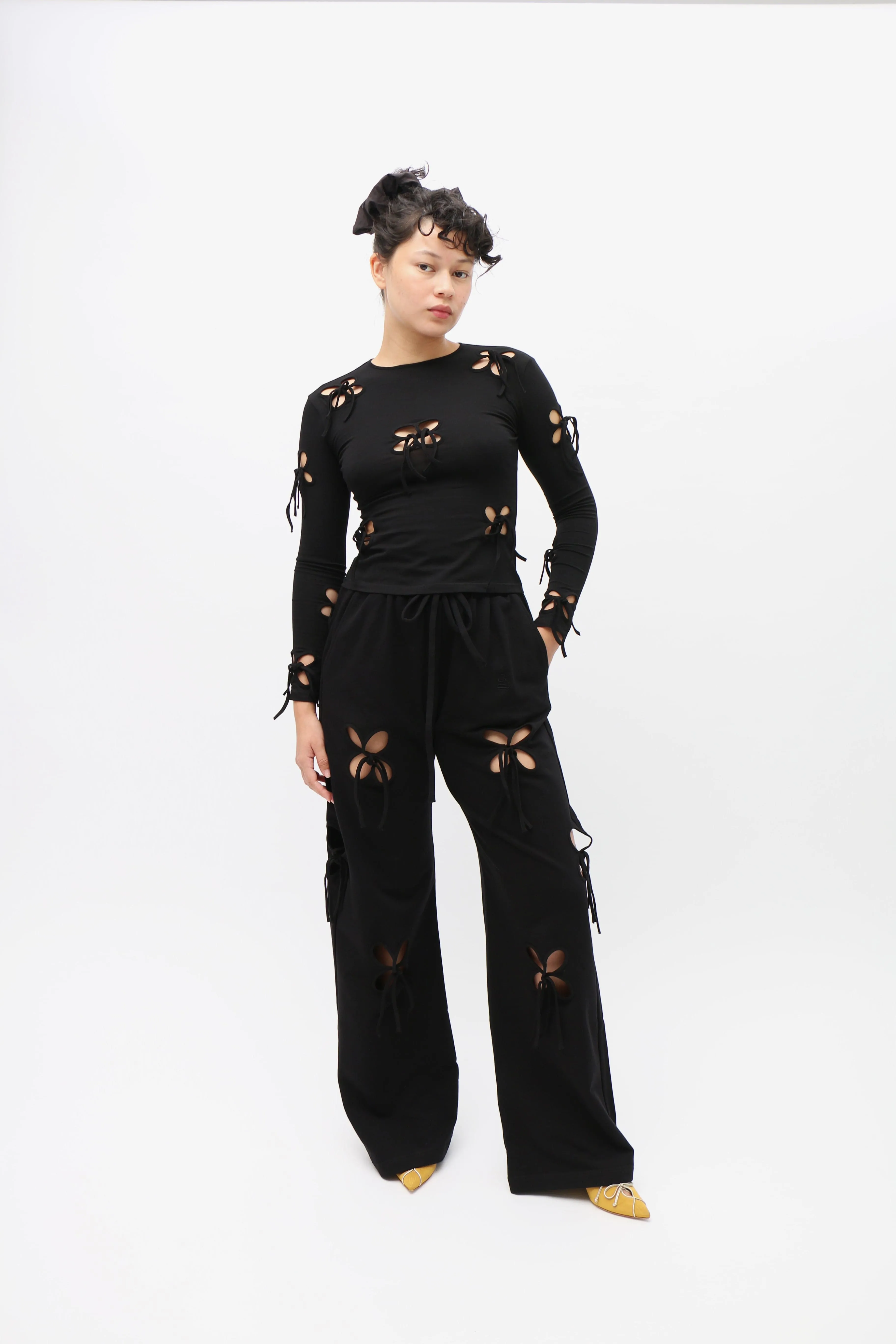 Petal Black Long Sleeve