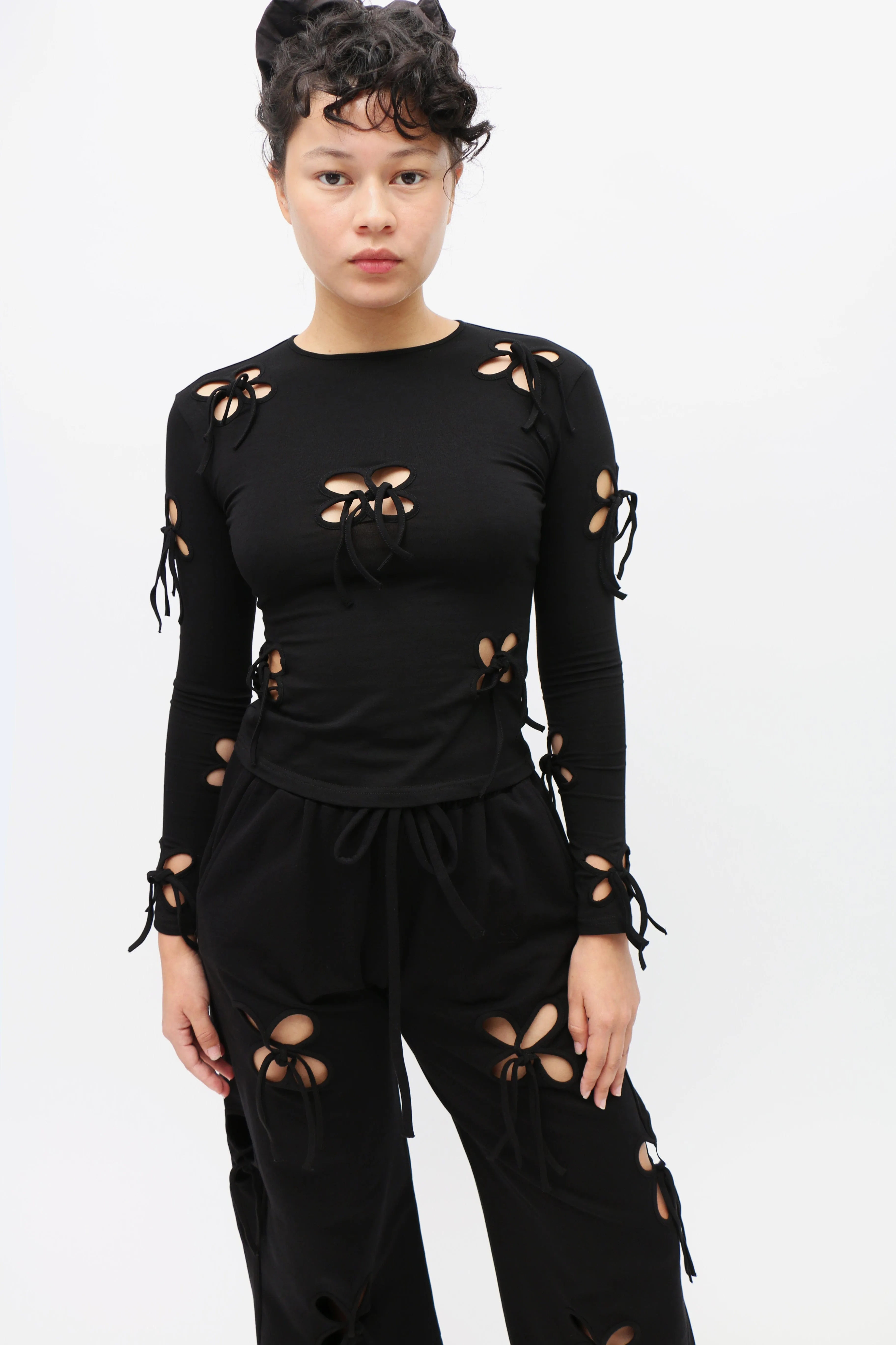 Petal Black Long Sleeve