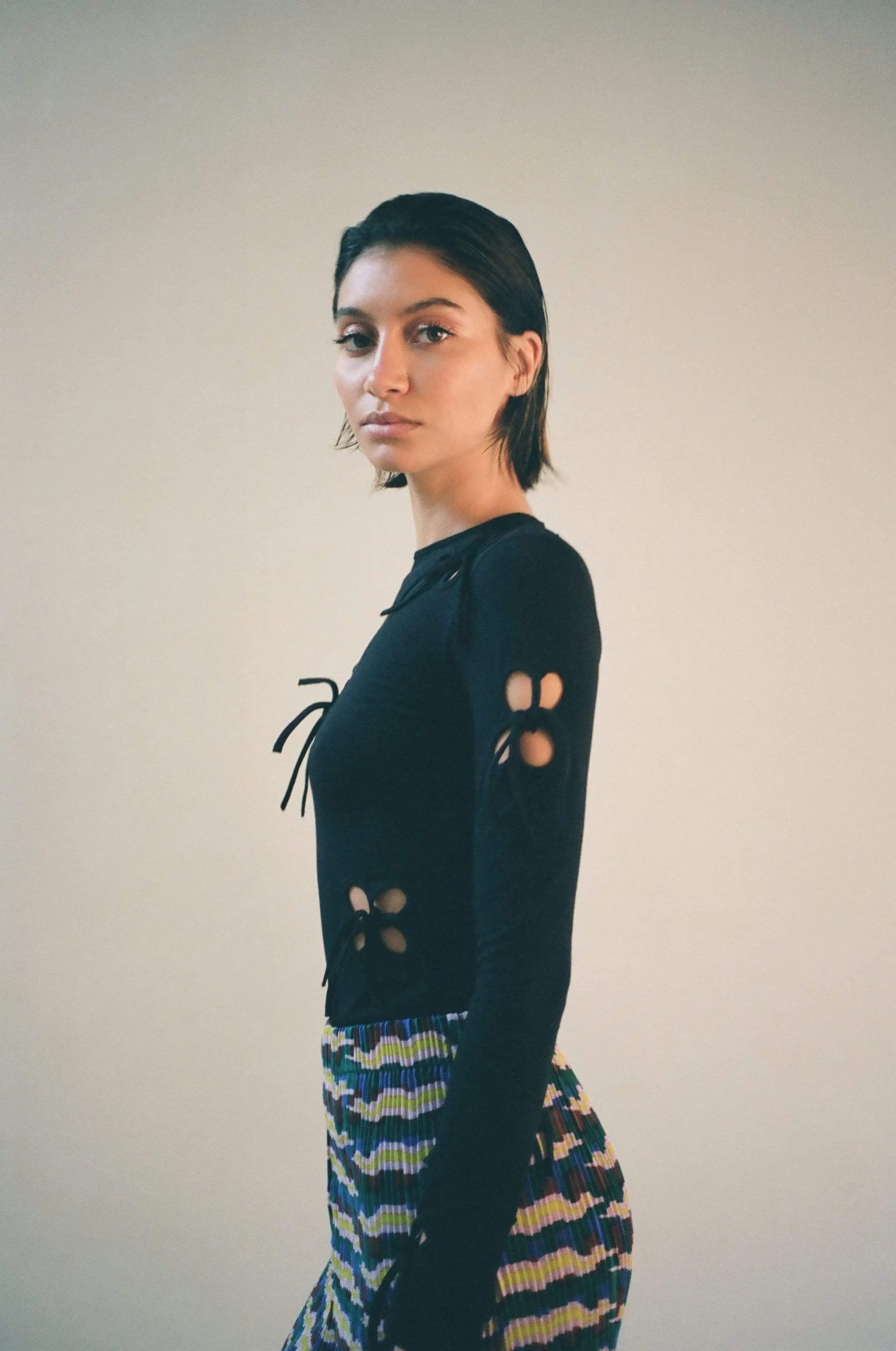 Petal Black Long Sleeve