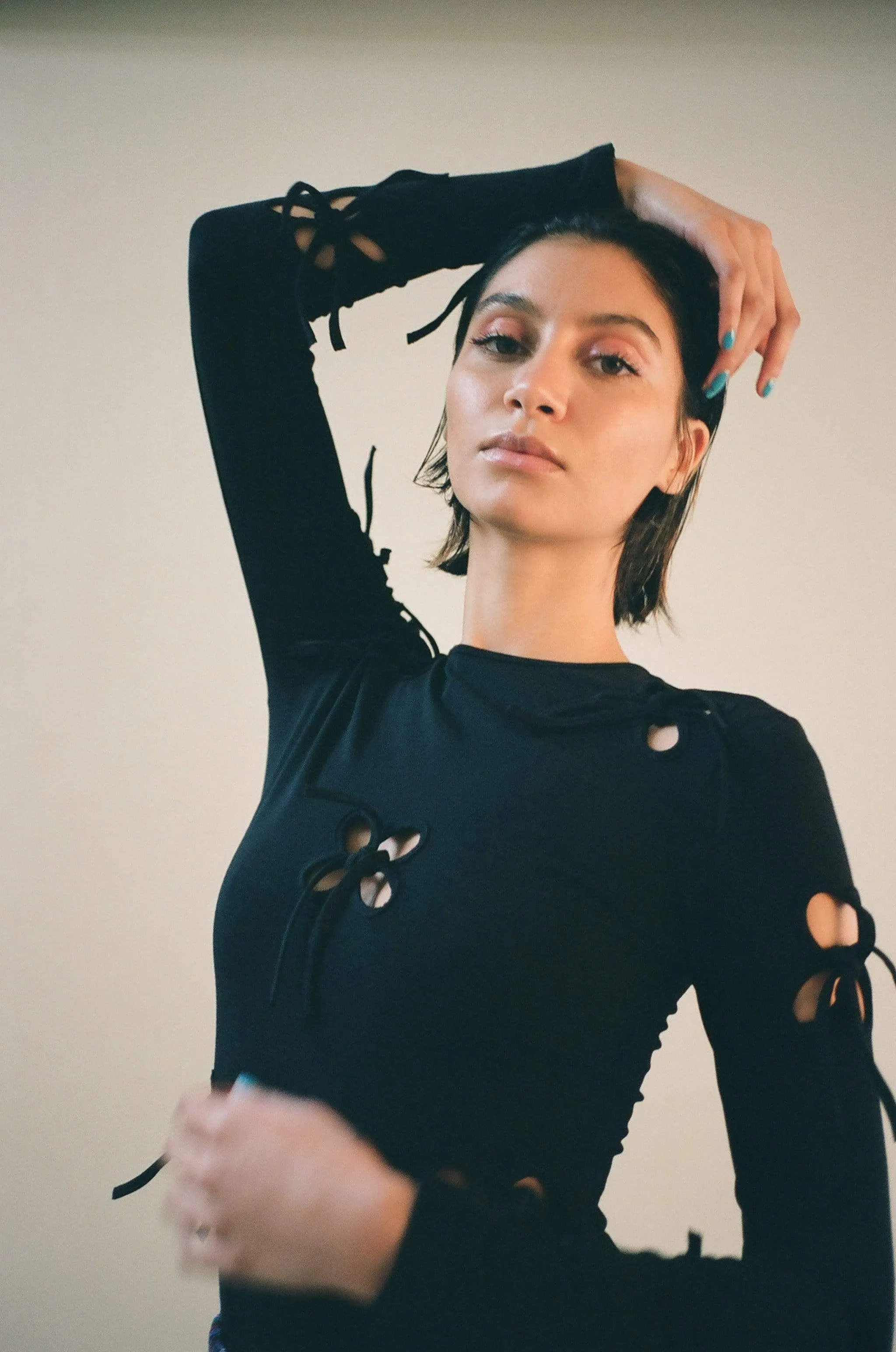 Petal Black Long Sleeve