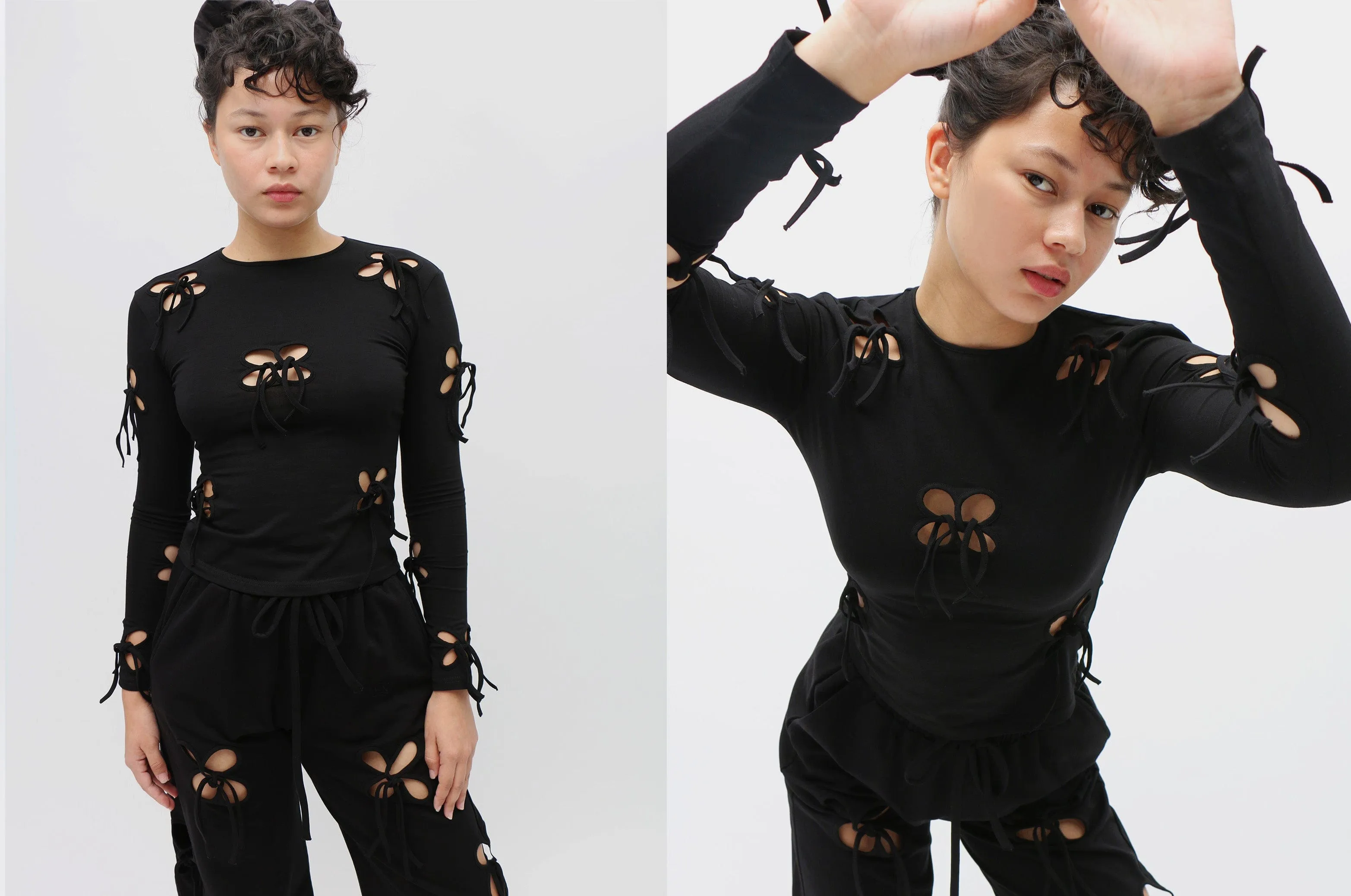 Petal Black Long Sleeve