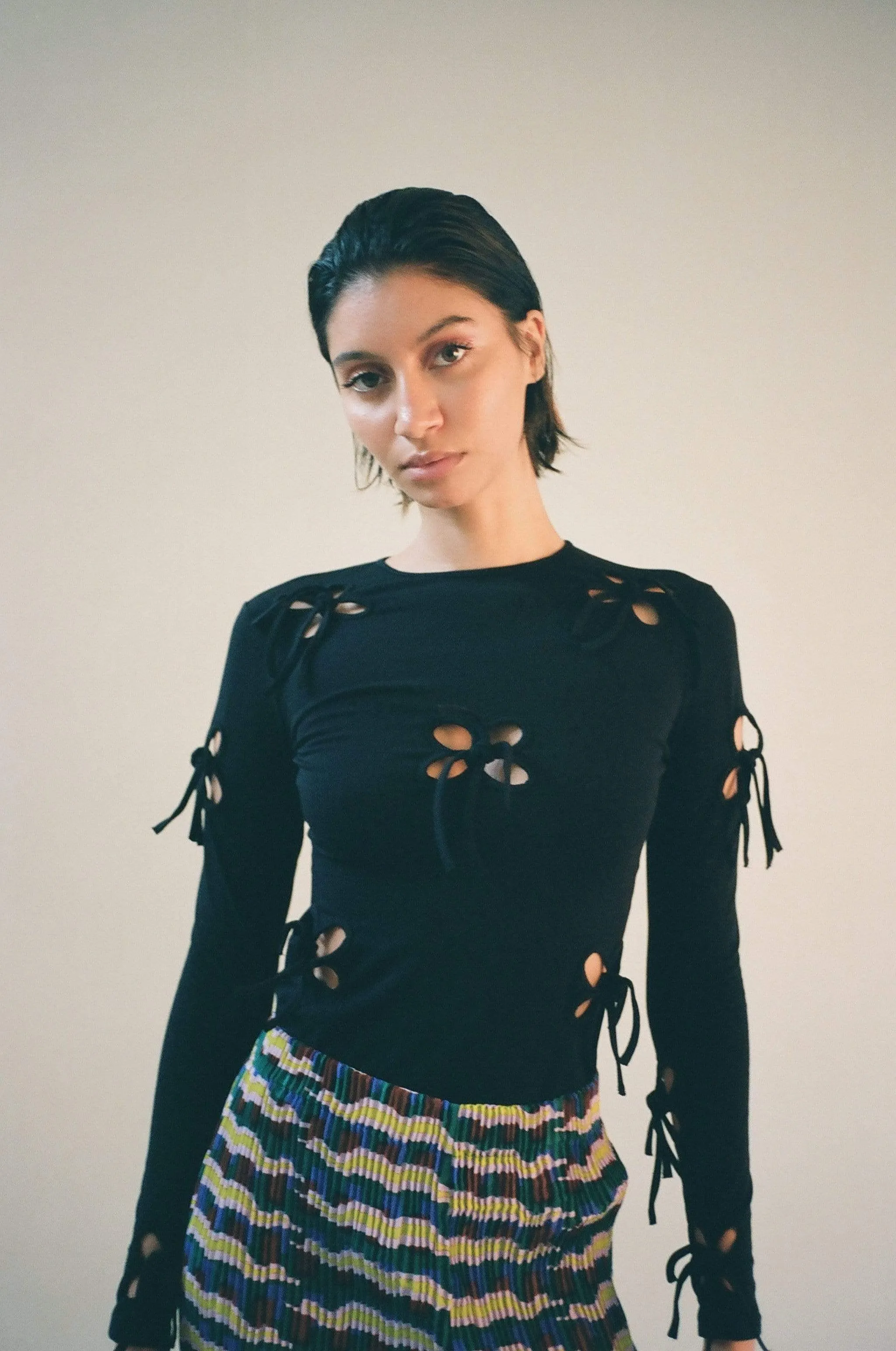 Petal Black Long Sleeve