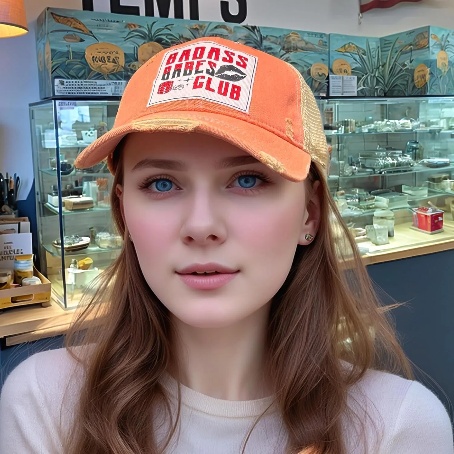 Popfizzy Funny Vintage Trucker Hats for Women and Men, Adult Humor Caps, Unisex Distressed Baseball Caps, Adjustable Snapback