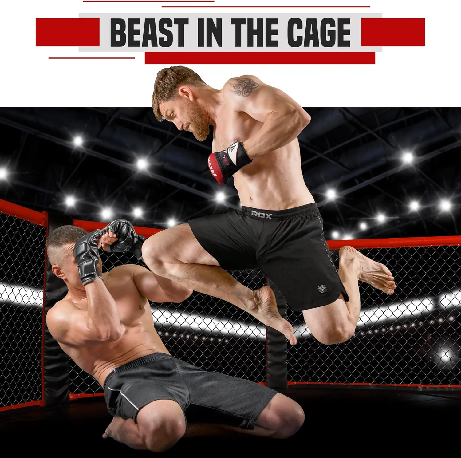 RDX MMA Shorts for Training & Kickboxing  Fighting Shorts for Martial Arts, Cage Fight, Muay Thai, BJJ, Boxing, Grappling