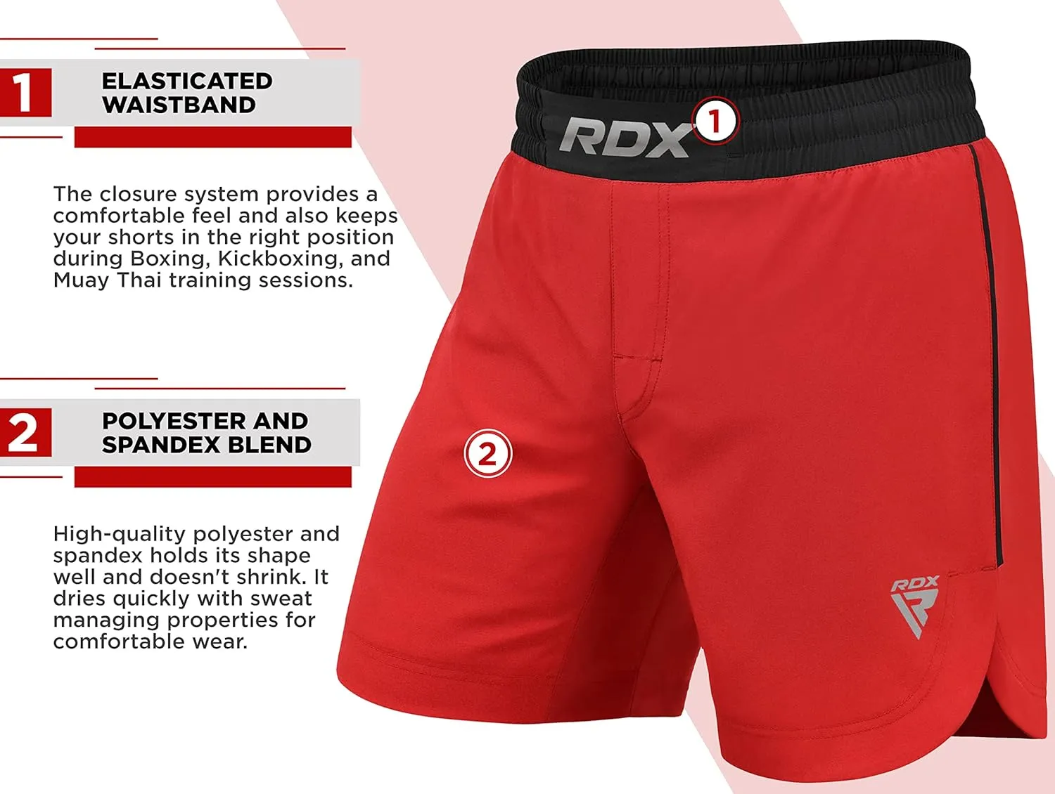 RDX MMA Shorts for Training & Kickboxing  Fighting Shorts for Martial Arts, Cage Fight, Muay Thai, BJJ, Boxing, Grappling
