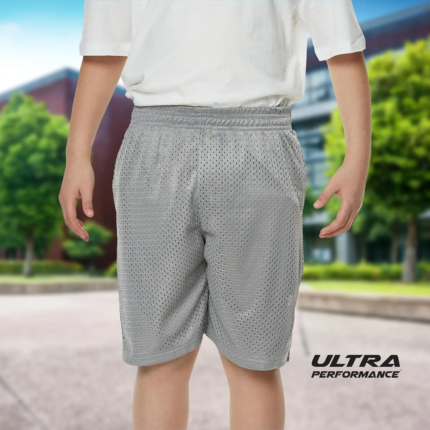 Ultra Performance Boy's Basketball Short's 3 Pack Mesh Athletic Shorts Youth Basketball Soccer & Gym Short for Active Boys