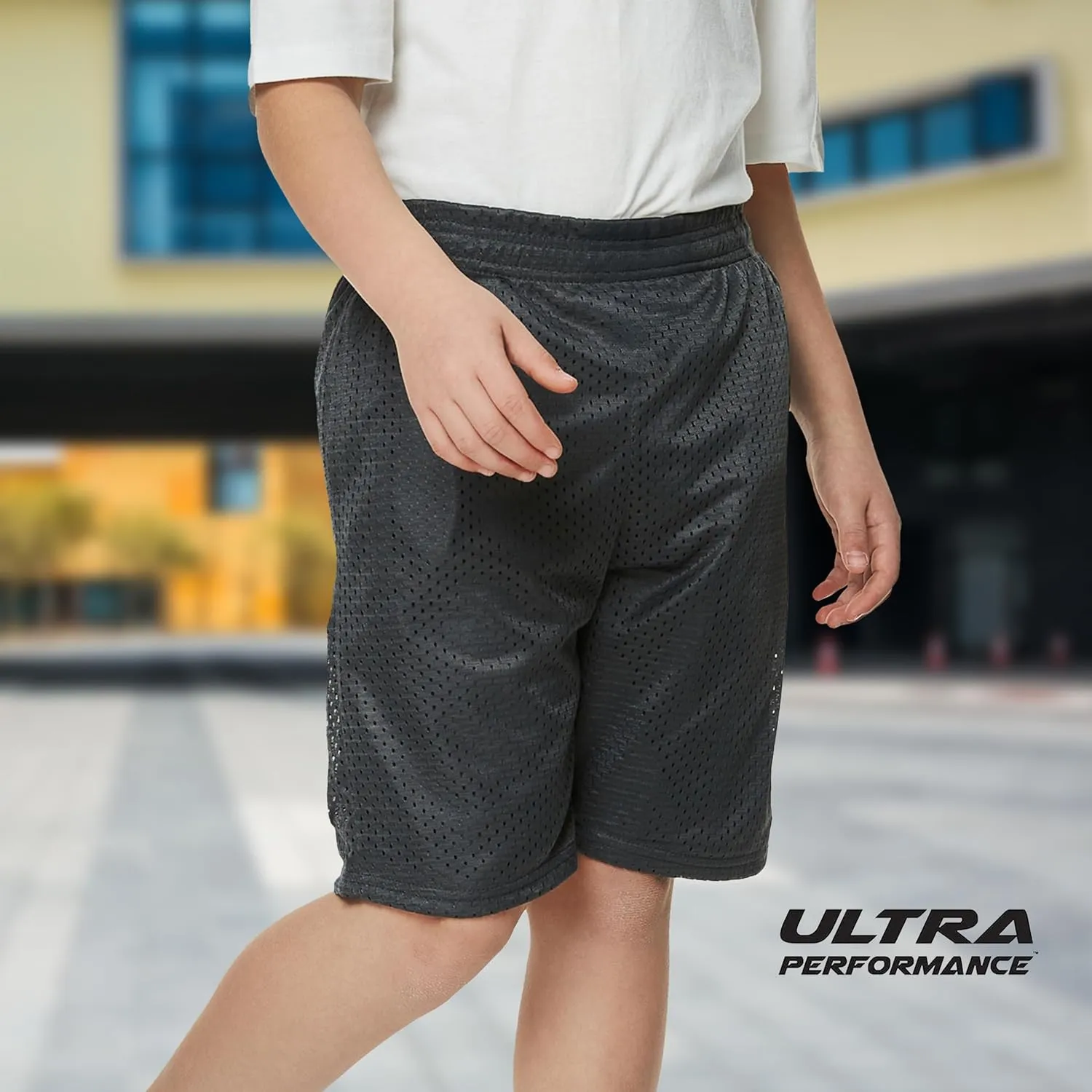 Ultra Performance Boy's Basketball Short's 3 Pack Mesh Athletic Shorts Youth Basketball Soccer & Gym Short for Active Boys