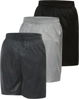 Ultra Performance Boy's Basketball Short's 3 Pack Mesh Athletic Shorts Youth Basketball Soccer & Gym Short for Active Boys