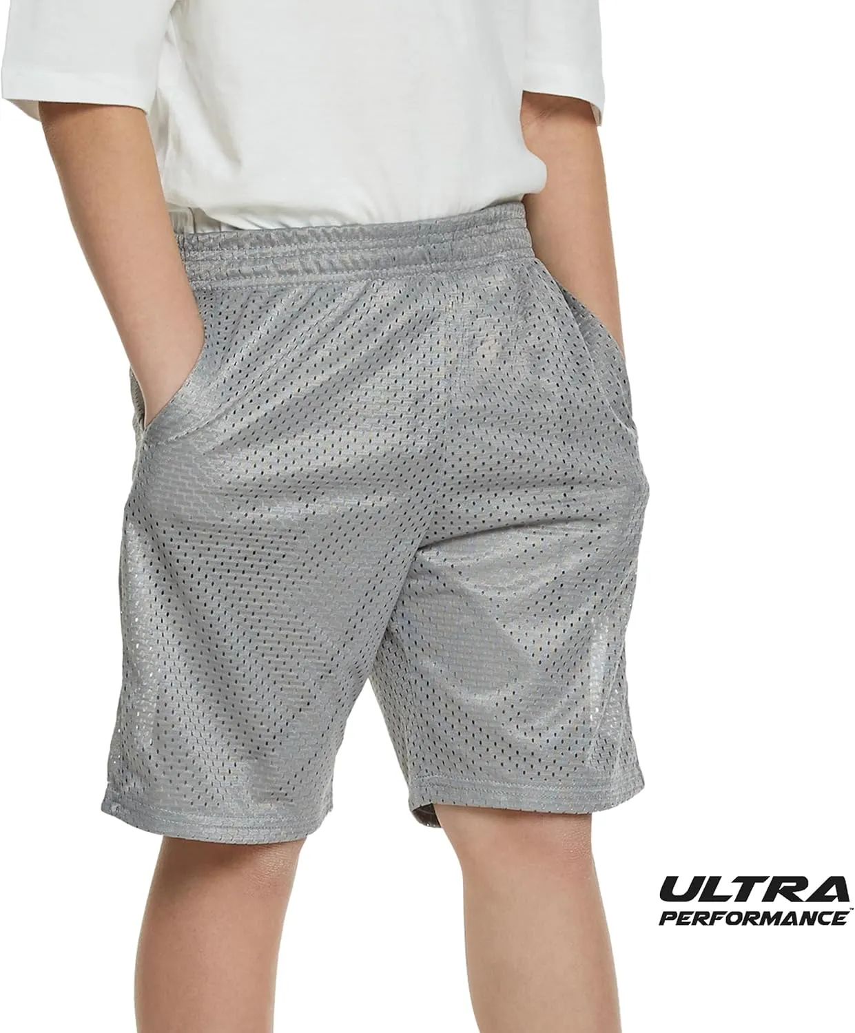 Ultra Performance Boy's Basketball Short's 3 Pack Mesh Athletic Shorts Youth Basketball Soccer & Gym Short for Active Boys