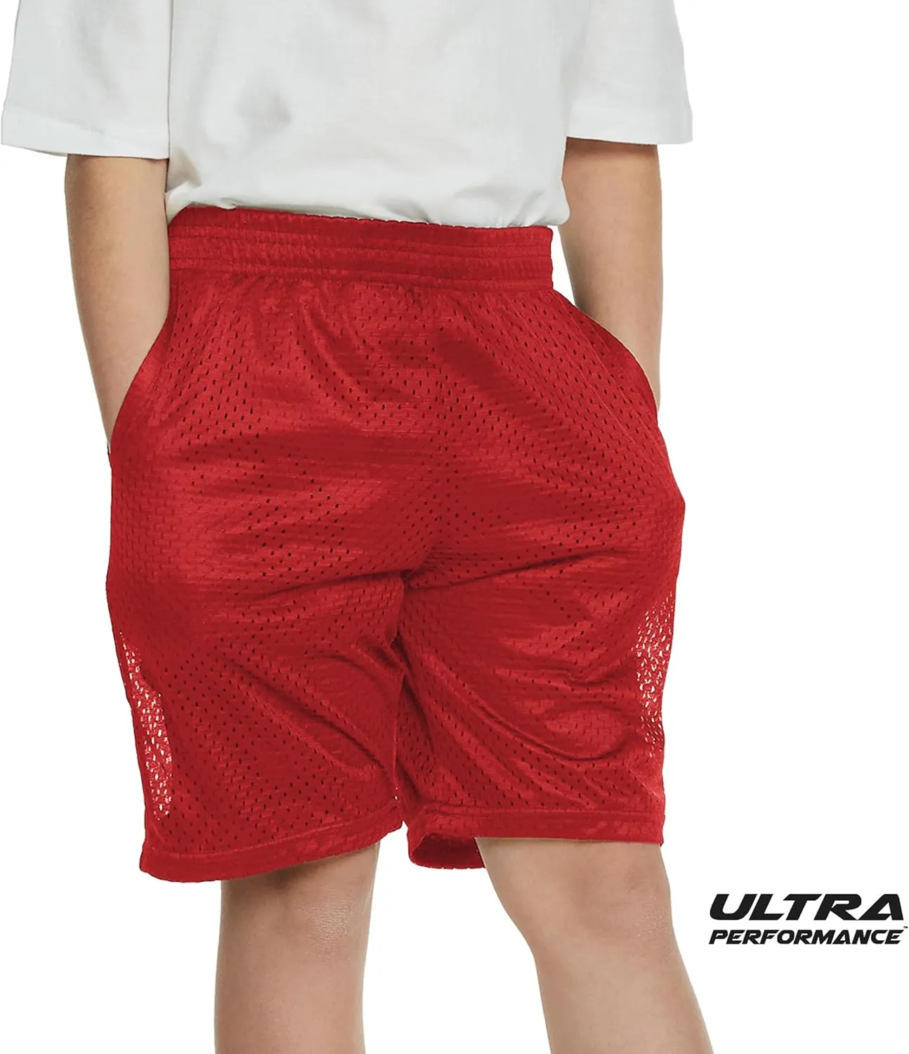 Ultra Performance Boy's Basketball Short's 3 Pack Mesh Athletic Shorts Youth Basketball Soccer & Gym Short for Active Boys