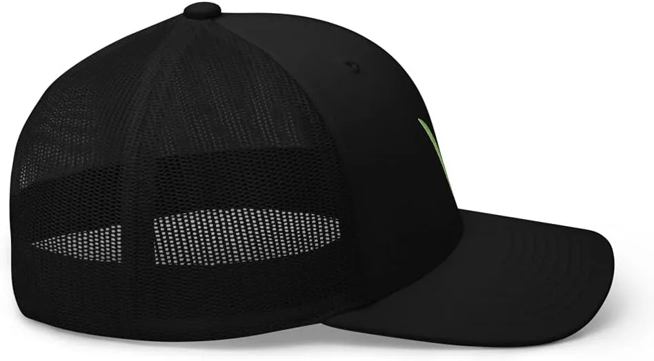 V for Vegan Veganism Embroidered Trucker Hat Cap Clothing Gift