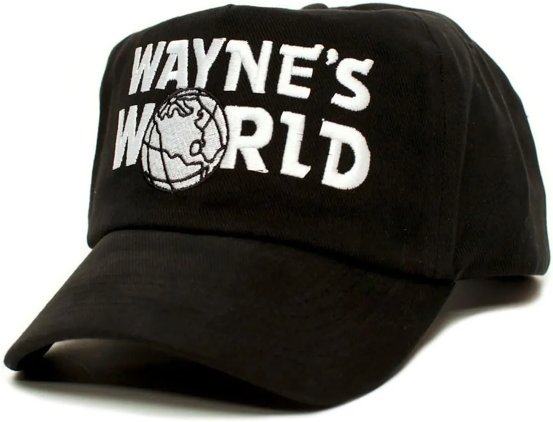 Wayne's World Custom Embroidered Movie Hat Adult Unisex Black Cap