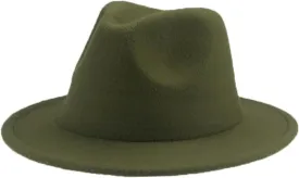 Women Fedora Hat Felted Solid khaki9 Black Dress Formal Panama Hats