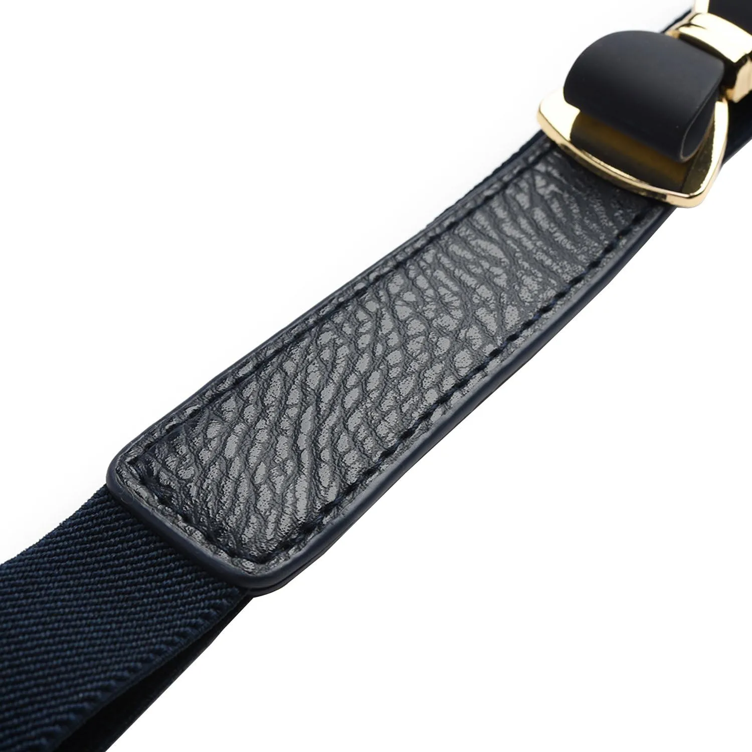 Womens 1" Width Bow Skinny Elastic Waist Belt Stretchy Belt Thin Belt