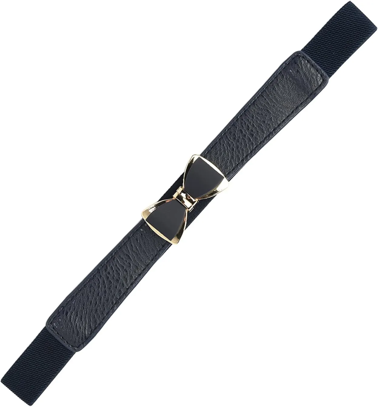 Womens 1" Width Bow Skinny Elastic Waist Belt Stretchy Belt Thin Belt